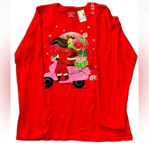 NWT The Children’s Place Christmas Girl On Scooter Shirt Sz XL (14)
